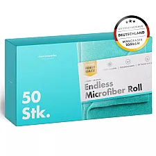 Microfibre Towel Roll 50-Pack 30x30 cm 250 GSM Turquoise Soft Durable, ChemicalWorkz New