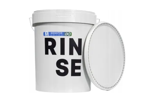 Grå Monster Shine New Detailing Bucket 16L med dubbellåslock och metallhandtag för tvåhinksmetoden