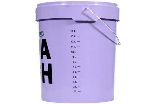 Lila Monster Shine New Detaljvårdshink 16L med Double Lock-lock och metallhandtag för tvåhinkstvätt