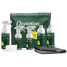 Bilvårdskit Exteriör, Snow Foam 500 ml, Ceramic QD PRO 250 ml, Mikrofiber, Chemotion