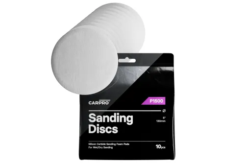 Sanding discs 127mm 1500 grit SIC from CarPro CQuartz for wet and dry sanding of paint defects