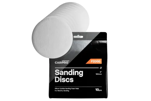 Sanding disc SIC 152mm 2000 grit by CarPro CQuartz for wet and dry sanding with integrated backing pad