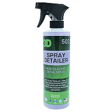 Spray Detailer 473ml Silicone-Free Streak-Free Cleaner for Paint, Glass and Chrome, 3D Car Care