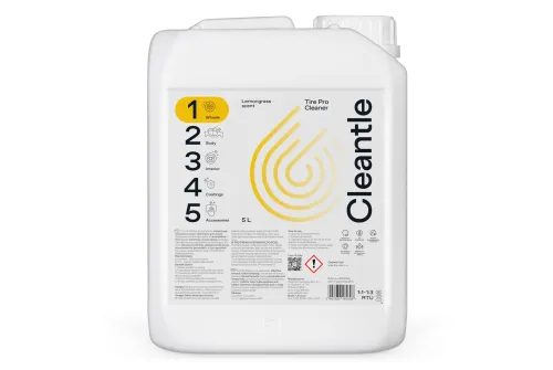 Cleantle Tyre Cleaner 5L bottle with biosurfactant formula for professional tyre cleaning