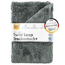Premium vriden mikrofiberhandduk grå 50x80cm 1600gsm dubbelsidig ögla, hållbar, Chemicalworkz