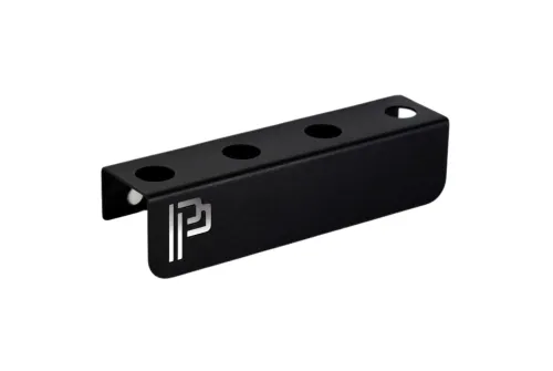 Black metal brush holder with 4 slots, rust-resistant powder-coated steel, 22cm, Poka Premium 2