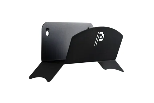 Black metal hose holder 29cm, zinc-plated and powder-coated, from Poka Premium 2 for garage and workshop