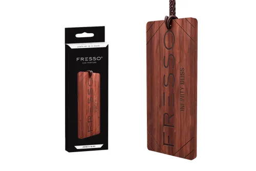 Wood-scented hanging diffuser with bergamot, pear, lavender and vanilla scent for cars and wardrobes