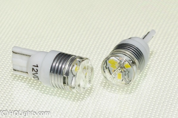 T10 / W5W / 194 : Mtec T10 5W5 194 168 LED bulb kit canbus error-free, 1W  Super White (2 LEDs) - HQLights - car styling, accessories, MTec lighting