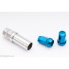 Hjulmuttrer M12 x 1,5 33 mm 60°, stål, blå, 16st inkl. dual adapter