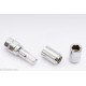 Wheel nuts M12 x 1,25 33 mm 60°, steel, open, silver, 16 pcs inc. dual adapter