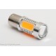 BAU15S (PY21W)  Xtreme LED, very powerfull , 5 led, CREE, yellow / orange 12v (1 lamp)
