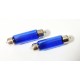 Mtec High Performance Bulbs, T11 / C5W festoon 4.4cm, natural blue color glass , xenon-look white light, 2 lamps