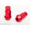 Hjulmuttrar Rays Dura Nuts M12 x 1,50 50 mm 60°, aluminium, röd, 20 st inkl. adapter och låsmutter
