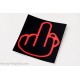 Sticker "Fuck You Finger", red on black background, 90x85mm