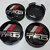 Wheel Center Hub Caps, Metal Curve Trim Badge, Universal, 4 Pcs x 64.5mm
