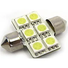 LED Lamp, 31mm, 1W, White, C5W