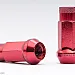 Wheel nuts Muteki M12 x 1,50 48 mm 60°, steel, red, 20 pcs incl. dual adapter