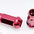 Wheel Nuts M12 x 1.25 48mm 60° Steel Red 20 Pcs with Dual Adapter, Muteki