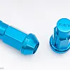Wheel Nuts, M12 x 1.50, 50 mm, 60°, Aluminium, Blue, 20 Pcs with Adapter and Lock Nut, Rays