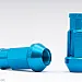 Wheel nuts Rays M12 x 1,25 50 mm 60°, aluminium, blue, 20 pcs incl. adapter and lock nut