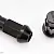 Wheel Nuts, M12 x 1.25 50 mm 60° Aluminium Black 20 Pcs with Adapter and Lock Nut, Rays