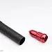 Wheel bullet nuts M12 x 1,50 46 mm 60°, steel, red, 4 pcs inc. dual adapter