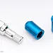 Wheel nuts M12 x 1,5 33 mm 60°, steel, open, blue, 16 pcs inc. dual adapter
