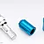 Wheel Nuts, M12 x 1.25, 33 mm, 60°, Steel, Open, Blue, 16 Pcs with Dual Adapter
