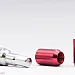 Hjulmuttrer M12 x 1,25 33 mm 60°, stål, öppen, röd, 16st inkl. dual adapter