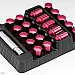 Wheel nuts - genuine TPI XR Nuts M12 35mm 60°, aluminium, red, 20 pcs incl. adapter