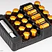 Wheel nuts - genuine TPI XR Nuts M12 35mm 60°, aluminium, golden, 20 pcs incl. adapter
