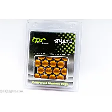 Wheel Nuts, M12 x 1.25, 33 mm, 60°, Aluminium, Golden, 20 Pcs with Adapter, TPI SD