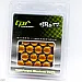 Wheel TPI SD Nuts M12 x 1,25 33 mm 60°, aluminium, golden, 20 pcs incl. adapter