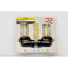 LED Bulb, H8, 18 LEDs, 2 Lamps, White 6000K, Weaker Model