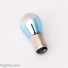 Brake Lamp, BAY15D S25 (1157), White/Blue Light, Silver/Rainbow Surface, 21/5W, 1 Lamp, MTec