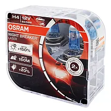 Car Bulb H4 2pcs, 12V 60/55W, Night Breaker Laser Next Generation +150%, Osram