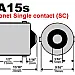BA15S (P21W) 4 LED, 4W turn signal / stop light, yellow, 1st