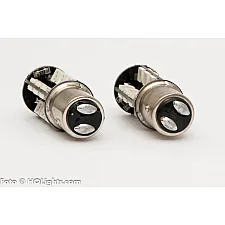 LED Bulb, BAZ15D, 27 SMD, Red, 12V, 2 Lamps