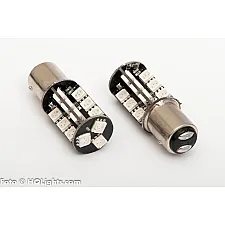 LED Bulb, BAZ15D, 27 SMD, Red, 12V, 2 Lamps