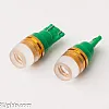 LED Strobe Bulb, T10, Green, 2-Pack