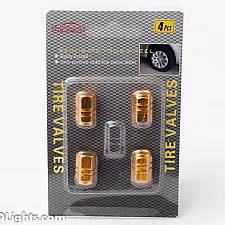 Air Vent Cap, Universal, Aluminum, 4 Pcs, Golden