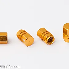 Air Vent Cap, Universal, Aluminum, 4 Pcs, Golden
