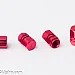 Tire air vent cap, universal, aluminium, 4 pcs, red