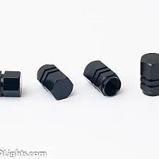 Air Vent Cap, Universal, Aluminum, 4 Pcs, Black