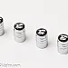 Tire air vent cap, universal, chrome, steel, 4 pcs, bunny