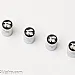 Tire air vent cap, universal, chrome, steel, 4 pcs, bunny