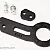 Tow Hook Kit, Anodized Aluminum, Black with Silver Text