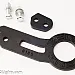 Back racing tow hook kit, anodized aluminum, black with silver text