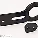 Back racing tow hook kit, anodized aluminum, black with silver text